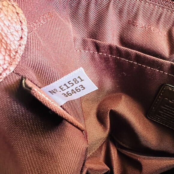 COACH Metallic Cherry Leather Multiple Journal Pop Out Pouch Crossbody Bag - Picture 13 of 15